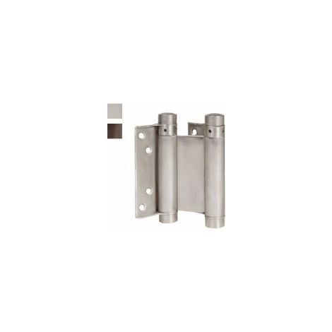 Aldeghi charnie're a' ressort bommer bronze'e h 125 mm en acier avec double action et boutons cylindriques
