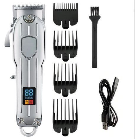 rasoir electriques hommes-Tondeuse à cheveux et à barbe rechargeable pour hommes – Modèle professionnel réglable