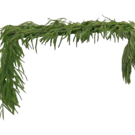 Guirlande de vert de Noël Guirlande d'épinette verte artificielle Décorations festives pour la maison pour capes, garde-corps d'escalier et centres de table Parfait pour les célébrations de (1/5)