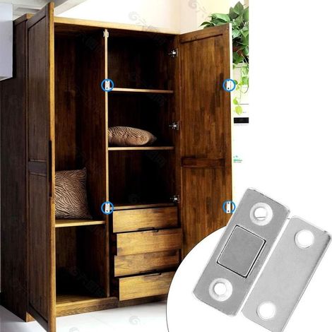 Loquet de porte FTVOGUE en acier inoxydable, ferme-porte placard (1/5)