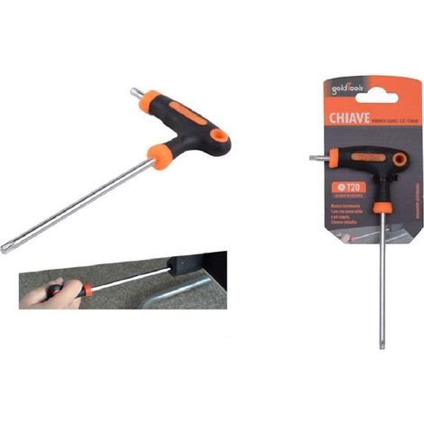 Kaela - Chiave Brugola T Trapezoidale Punta Stella T20x100mm Impugnatura Ergonomica 91804 - (1/2)