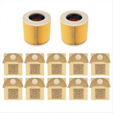 Bolsas y filtros de cartucho para aspiradora Karcher WD2 WD2.200 MV2 A2004 6.904-322.0 (aspiradora para sólidos y líquidos) (1/5)
