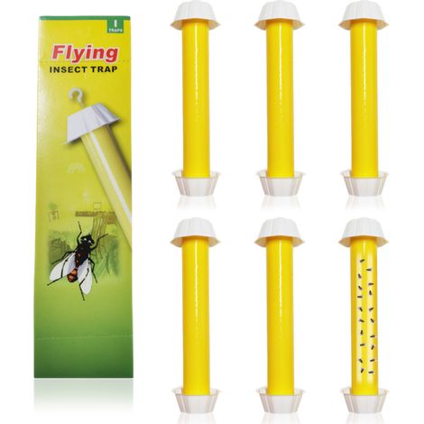 3 pièges à moustiques Divers accessoire de portail, adhésif jaune-orange, usage intérieur/extérieur, pour vérandas, terrasses, jardins (1/5)