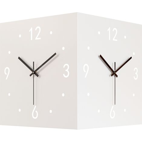 Horloge murale d'angle double face, horloge murale d'angle numérique, horloge murale LED pour salon, horloge d'angle (1/5)
