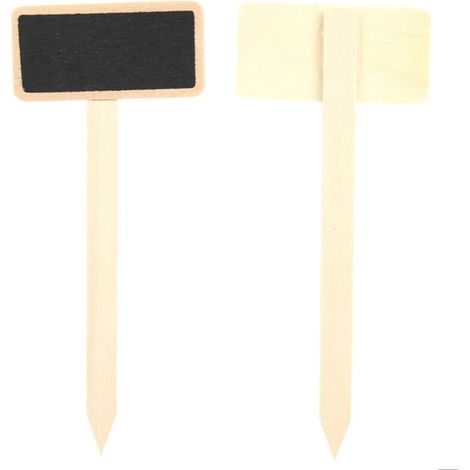 Bardusch - Lot de 60 étiquettes pour plantes, prix, marquage, message, mini tableau noir, décoration de jardin (1/4)