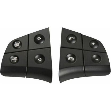 Remplacement Des Boutons De Commande Au Volant Pour Mercedes Benz W164 W245 W251 Ml Gl Br Classe, Noir, 4 Cles (1/5)