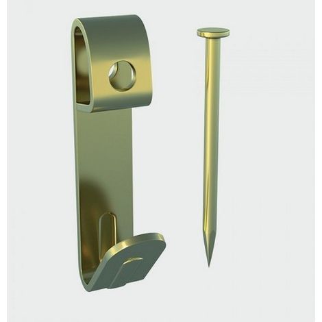 Timco Picture Hanging Hooks Single Electro Brass - No.2 Single (12 Pack) (1/2)