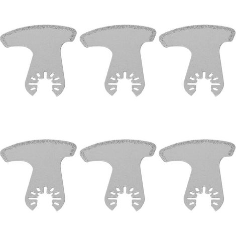 Oscillating Multi-Tool, 6 Pcs Universal Sickle Shape Diamond Carbide Oscillating Saw Blades for Tile Masonry Removal