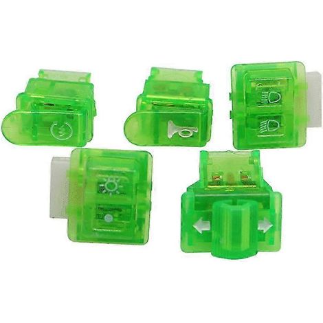Lot de 5 boutons de commande pour cyclomoteur/scooter GY6 50cc, 125cc et 150cc : clignotants, phares, klaxon, variateur d'intensité et bouton de démarrage. (1/5)