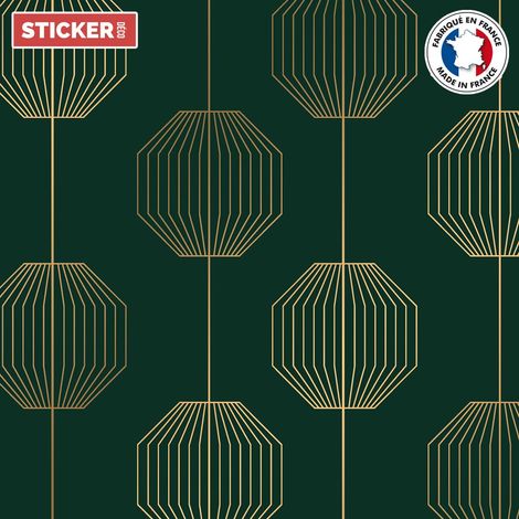 Credence Adhesive Art Deco Lampe 100 x 40 cm Vert (1/4)