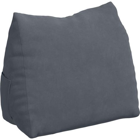 Rückenkissen Dunkelgrau 60 x 20 x 50 cm Cordstoff vidaXL