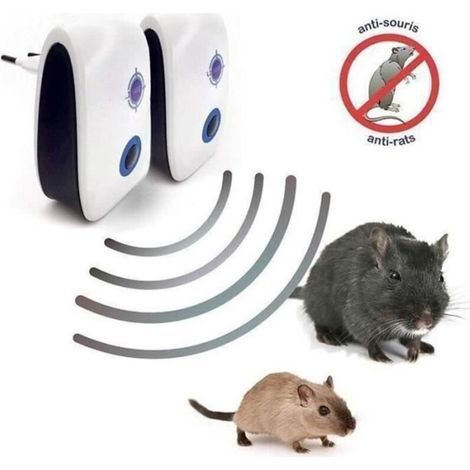 pair SA07486-Lot de 2 Répulsifs Ultrason Souris Rat I Anti Rongeur I Appareil Ultrasons pour se débarrasser des Souris I Anti Souris I