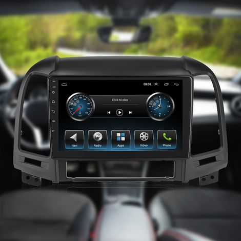 Lecteur MP5 multimédia 2DIN 9 pouces avec navigation GPS pour Android 9.1, compatible avec Hyundai Santa Fe 06-12 (1/5)