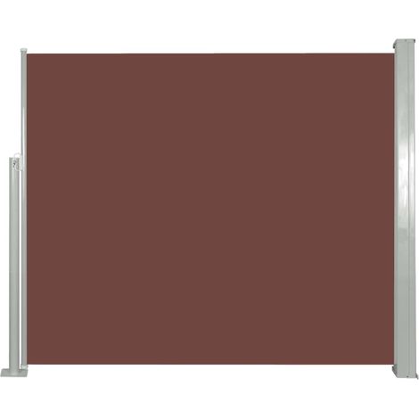 Auvent paravent store brise-vue latéral rétractable de patio jardin terrasse balcon protection visuelle écran 120 x 300 cm marron