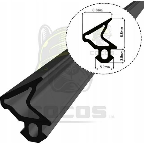 Junta para ventanas de PVC S-1110 DECEUNINCK NEGRO 1m (1/5)