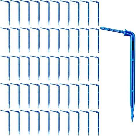 Goteros para riego por goteo de 3/5 mm, estacas de goteo de 10 cm, emisores para sistema de riego de jardín, 50 unidades. (1/5)