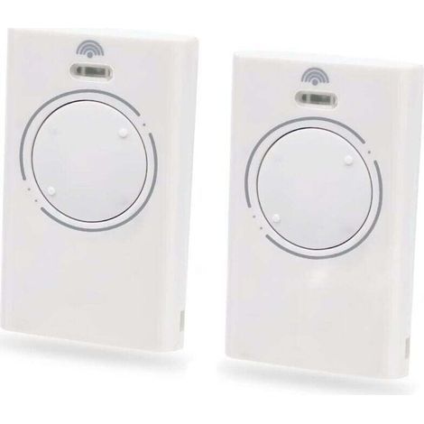 Telecommande Porte De Garage - 2 Canaux 868 MHz - Code Tournant - Pour Automatismes Portails Et Portes - 2 Pièces (1/4)