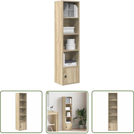 vidaXL Bücherregal Sonoma-Eiche 31x24x127 cm Holzwerkstoff (1/5)