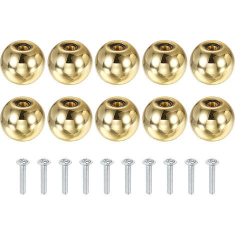 10 Poignées De Meuble Diamètre 13/16 Pouce (20mm) Gold (1/5)