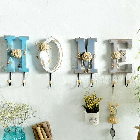 royaluxe- Home Lettres en Bois Décoratifs Ferme Décor Lettres en Bois pour Mur Décor Rustique Artisanat Décoration,Lettre décoration ornements crochet mur tenture murale décoration porte-manteau acces (1/5)