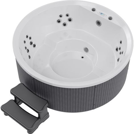 HOME DELUXE Outdoor Whirlpool SUNSHINE PURE mit Treppe - Ø 200 cm I Spa Pool, Hot Tub rund, Jacuzzi Outdoor Gartenwhirlpool, Spa Pool, Wellness Pool, Whirlpool beheizt (1/5)