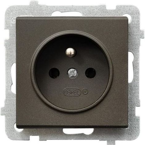 Sonata Single socket con/sin acabado metálico chocolate GP-1RZ/m/40