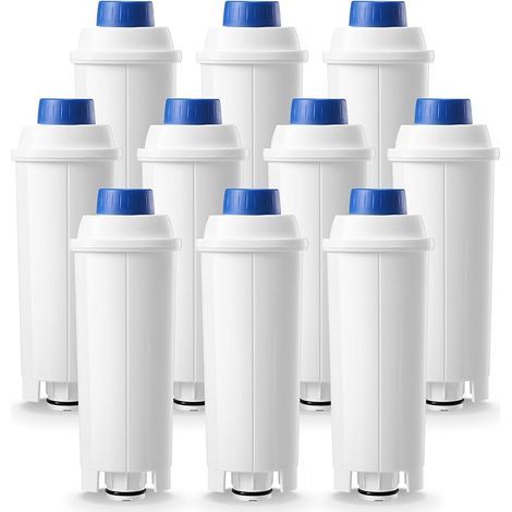 Filtre à eau de rechange pour machines à café Delonghi DLSC002, compatible avec Delonghi Dinamica, Magnifica S, Eletta Explorer, ETAM Autentica EPAM et ECAM Series (10) (1/5)