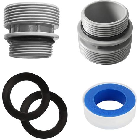 Adaptateur de Tuyau de Piscine 4560 pour 40 mm à 1 1/2 Pouces, compatible avec Pompes à Filtration Intex et Coleman, avec Sceau, 2 Pièces (1/5)