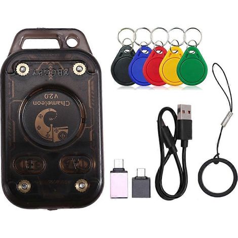 Chameleon V2.0 RFID-Chip-Lesegerät-Emulator + 5xCUID 125 kHz 13,56 MHz Schlüsselanhänger, Kartendekodierung, Chameleon NFC-Duplikator (1/5)