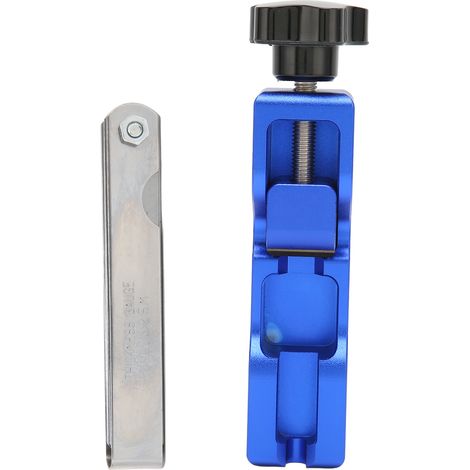 Outil d'écartement pour bougies d'allumage avec jauge d'épaisseur universel NGK 5671A compatible 10mm 12mm 14mm 16mm bougies bleu (1/5)