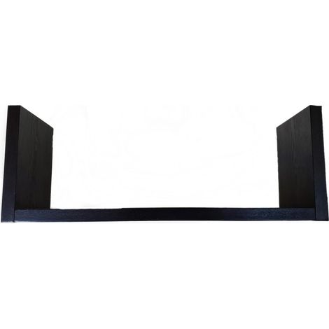 Étagère murale noire 60 cm – Fixation invisible sans équerres – MDF vernis – 20 cm de profondeur pour livres et objets décoratifs (1/2)