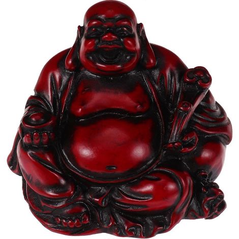 Statue de Bouddha rieur Maitreya en résine, figurine Feng Shui, objet de décoration artisanale.