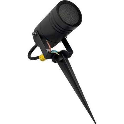 TRADE SHOP - Portafaretto Giardino Con Portalampada Lampadine Gu10 Picchetto Alluminio Ip65 837wa-b80-g -