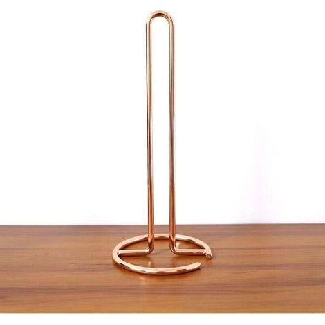 Or rose-Support de Rouleau de Papier, Porte-Rouleau de Cuisine Portable en Acier Inoxydable Or Porte Rouleaux Papier Toilette Vertical en Acier Support Distributeur de Papier