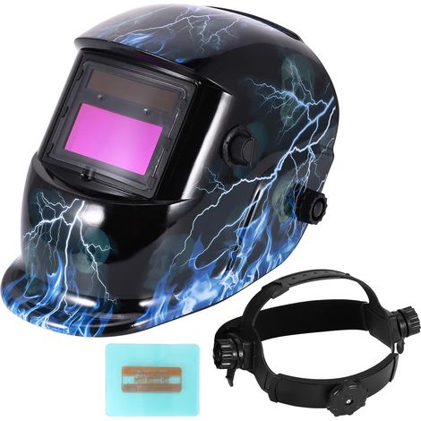 Casque de soudeur auto-obscurcissant, masque de soudage réglable, alimentation par batterie et solaire, casque de soudeur, casque de soudage, casque de soudage auto-obscurcissant, pour TIG