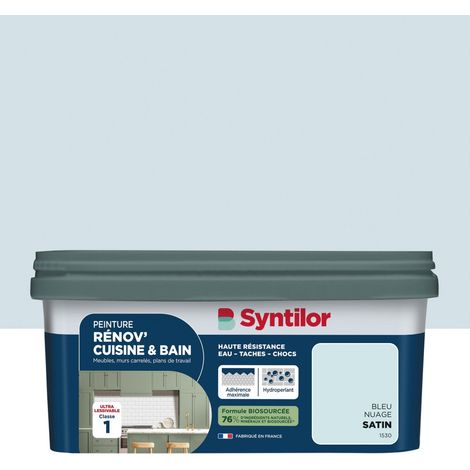 Peinture Rénov' Cuisine & Bain Biosourcée Syntilor 2L Bleu Nuage Satiné (1/3)