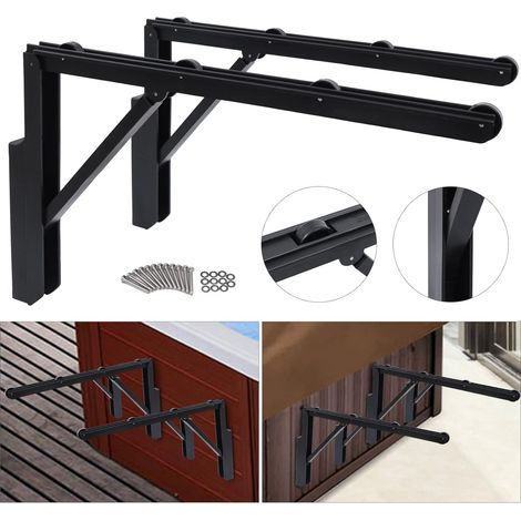 Lot de 2 Housses de Protection Lifter pour Bain à remous, Housse de Baignoire et élévateur, Support de Levage, châssis à Rouleaux, système de Levage Noir, capacité de Charge de 35 kg (1/5)