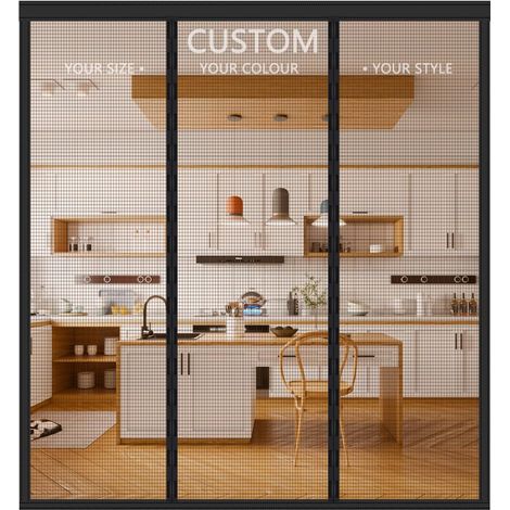 Moustiquaire Porte sur Mesure – Rideau Magnétique Personnalisable pour Porte Fenêtre, Baie Coulissante et Porte d'Entrée – Anti-Moustiques et Insectes – Sans Perçage, Installation Facile (1/5)