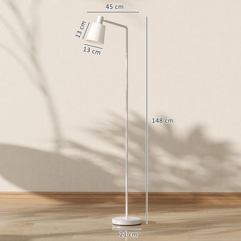 Lampadaire LED à intensité variable avec 3 températures de couleur (3000K-6500K), abat-jour pivotant, ampoule E27 blanche (1/5)