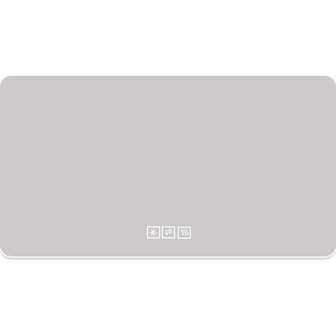 Miroir de salle de bain LED 60 x 100 cm avec éclairage d'ambiance, fonction anti-buée, 3 couleurs de lumière, réglage intensité continu, montage horizontal et vertical (1/5)