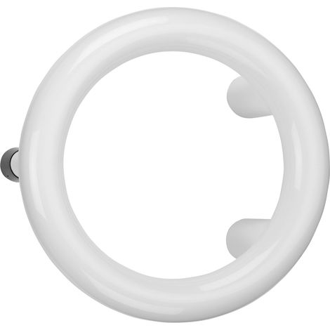 Eco Stoßgriff rund für Trennwand ø 210mm LA 100mm - Türgriff mit Anschlagpuffer, Kunststoff weiß (1/2)