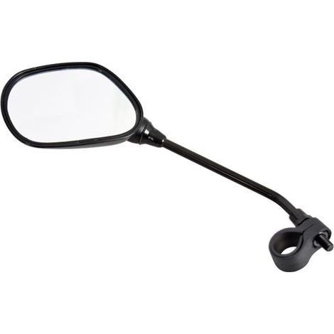 RETROVISEUR OVALE VELO NOIR AVEC CATADIOPTRE DRESCO
