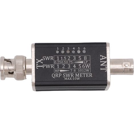 Compteur SWR 10W avec 6 indicateurs LED, fréquence 1-30MHz, rapport d'onde stationnaire, Interface BNC (1/5)