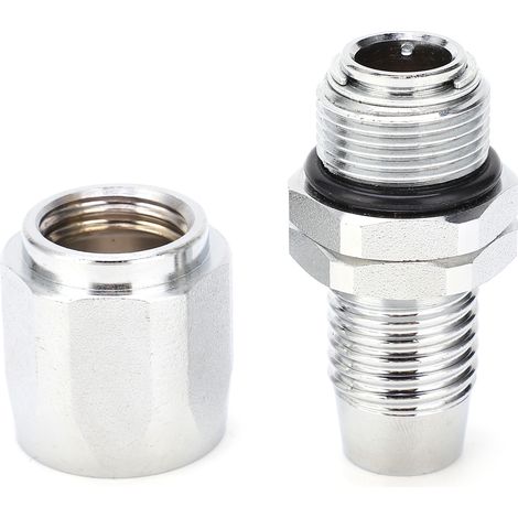 Raccord de tuyau d'huile en laiton plaqué 3/4 pouce, adaptateur pour tube de machine de graissage, accessoire flexible (1/5)