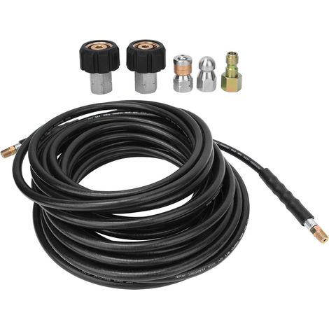 Hochdruckreiniger-Kanalreinigungssets mit Zubehör, 1/4 Zoll NPT, 5800 PSI, 15 Meter Gummischlauch (1/5)