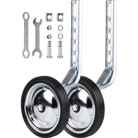 Roulette Velo Enfant, PVC + Matériau Métallique Stabilisateur Velo Enfant, Stable Vélo Roue Auxiliaire, Roues Stabilisatrices pour Vélos 12 14 16 18 Pouces (1/5)