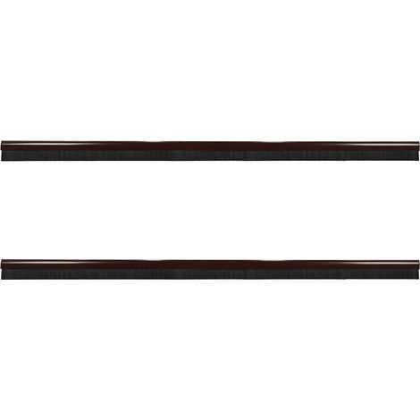 KOTARBAU® 2 pièces Joint Bas de Porte - PVC - 100 cm - Brun - Brosse Bas de Porte Automatique - Joint de Battant D'entrée - Protection Contre le Vent et Les Insectes - Facile À Installer (1/5)