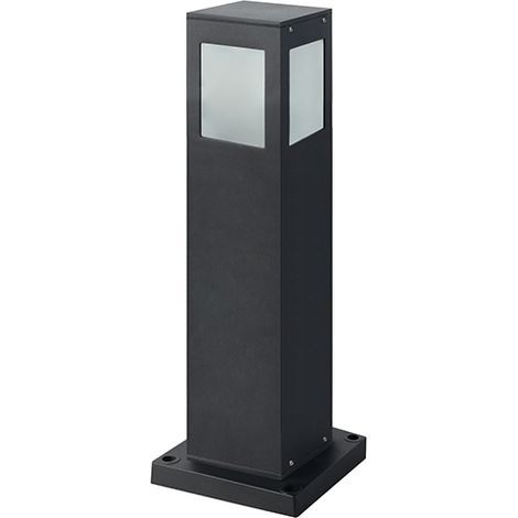 Potelet d'extérieur Kavak SQ-4 Noir E27 60W – Aluminium – IP44 – Hauteur 500mm – Longueur 90mm – Éclairage 360° – Horoz Electric (1/2)