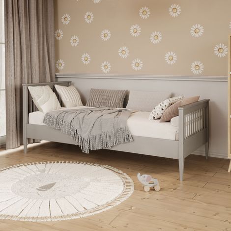 Lit 90x200 sommier inclus Emilia Gris (1/5)