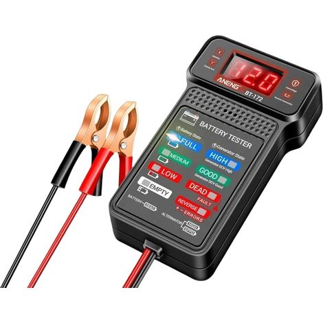 Autobatterietester (100–2000 CCA), Batterielasttester, 12-V-Fehlerprüfgerät, Batterietester für Fahrzeuge und Lichtmaschinen